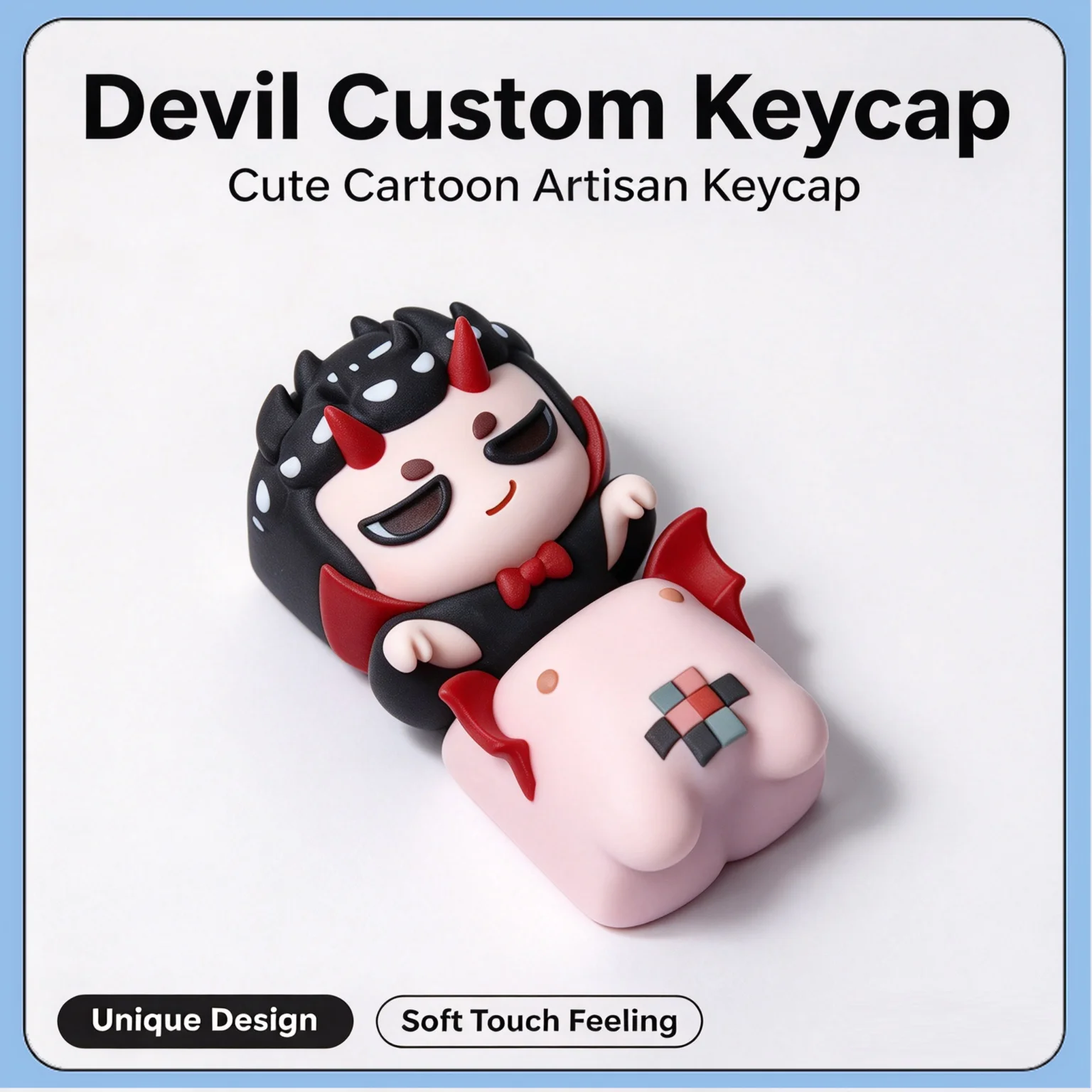 Original Yan‑Zai‑Dark Demon Artisan Resin ESC Keycap Creative Custom Single Replacement Keycap R4 ESC Profile Compatible