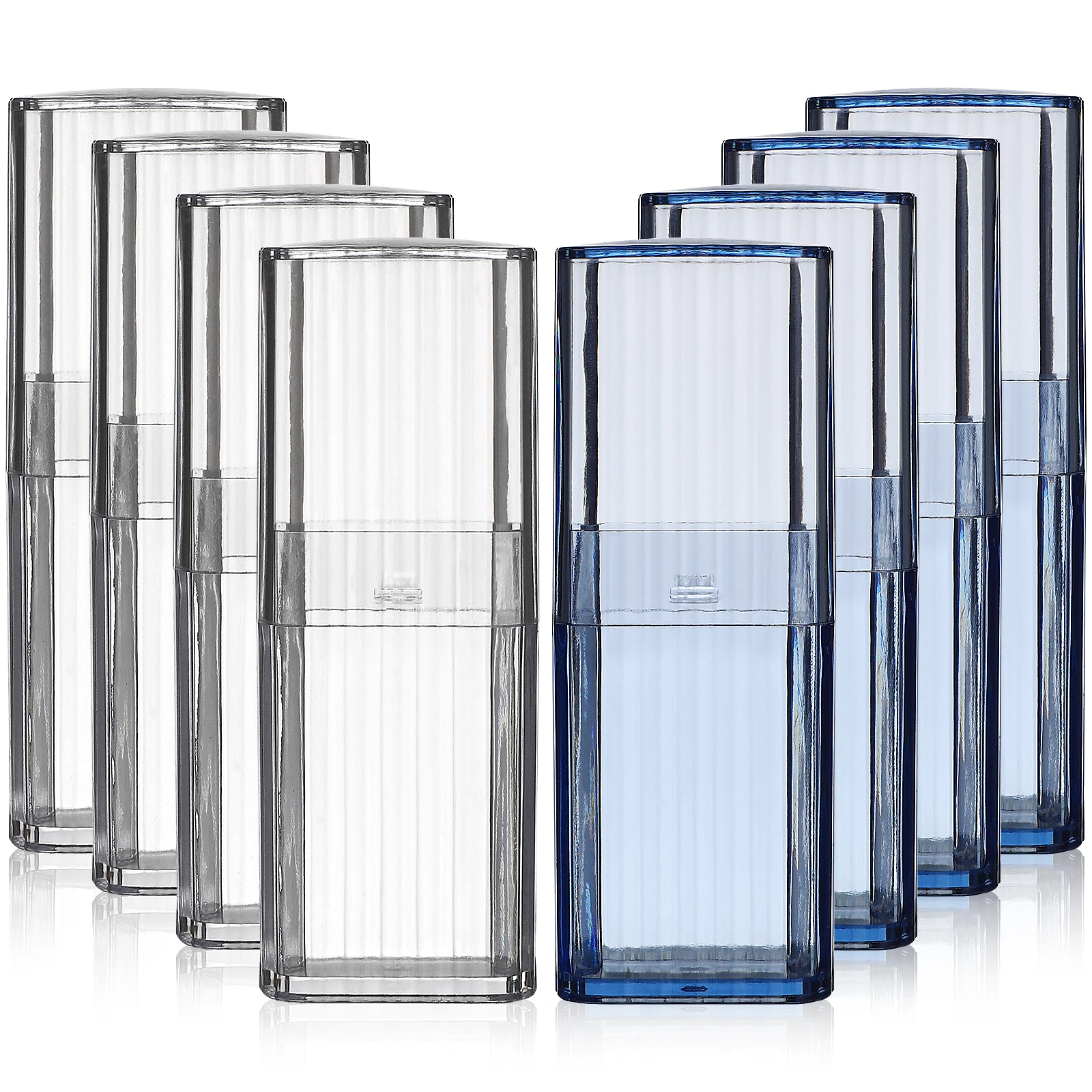 

Clear Mini Storage Box Portable Desk Organizers Cotton Swab Toothpick Holder for Travel Pp Cube Bin