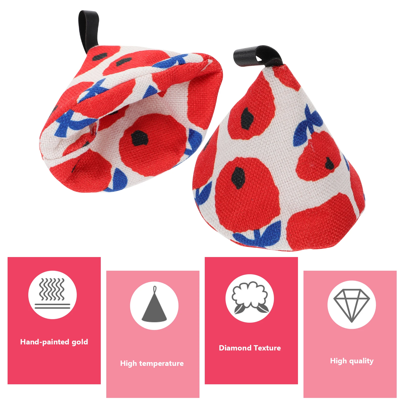 

2 Pcs Oven Gloves Kitchen Anti-scalding Pot Cap Heat Resistant for Cooking Refrigerator Hot Mitts