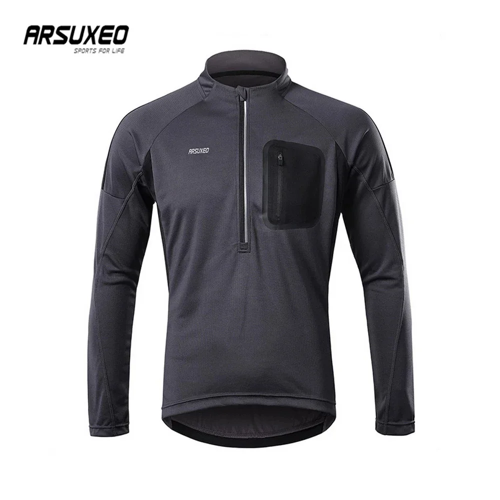 

ARSUXEO мужские велосипедные рубашки с длинным рукавом, весенне-осенние быстросохнущие велосипедные рубашки, трикотаж для горного велосипеда, MTB, светоотражающая одежда