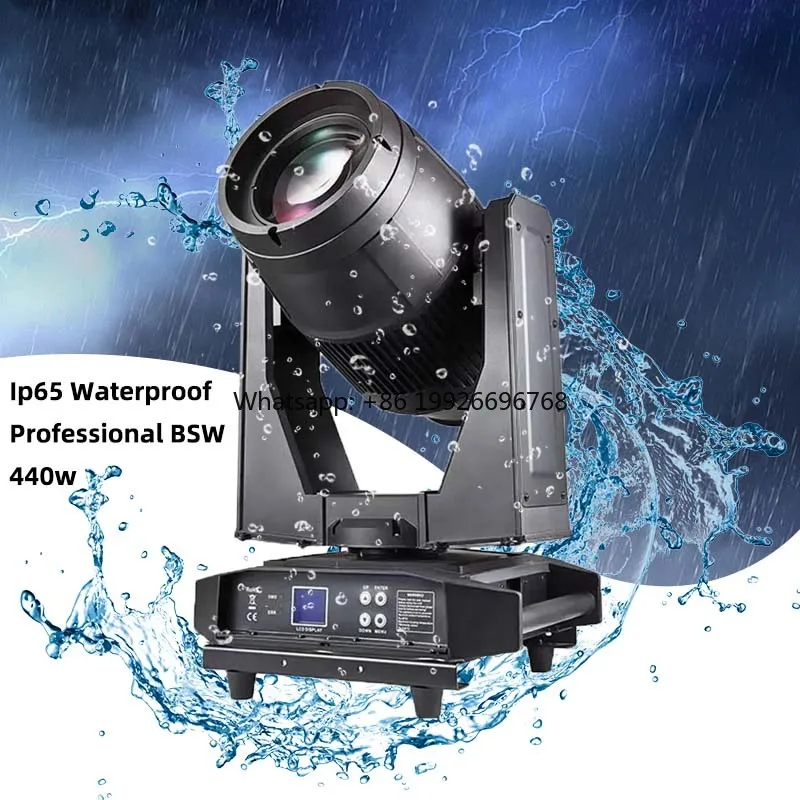 

IP65 Waterproof Professional BSW 440W Beam Spot & Wash Moving Head Light for DJ Stage Concert Events New LED Light Source