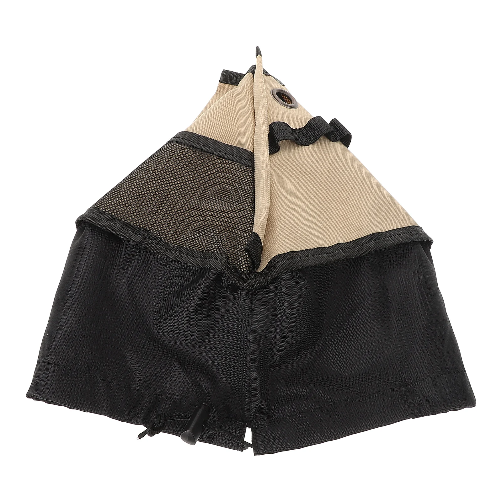 

Lightweight Camping Tissue Bag Folding Hand Fan Pouch Camper Khaki Canvas Storage