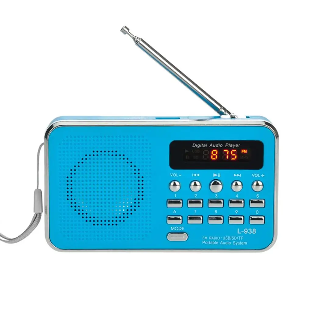 USB Carregamento Outdoor Stereo Speaker, Audio Player, Rádio Receptor, Camping