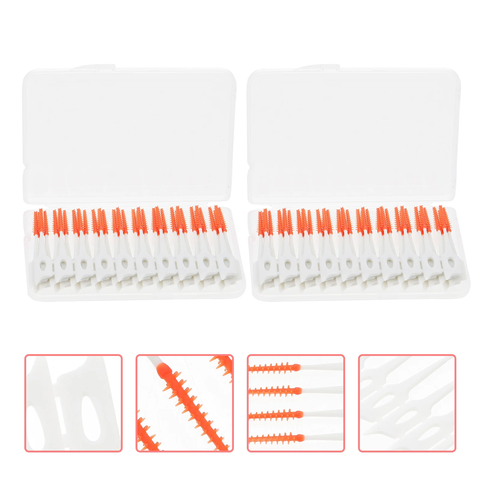 Escova Elástica Oral Interdental, Dente Floss Cleaner, Dente Floss, Fit para Trabalho, Casa, Viagem, 80pcs