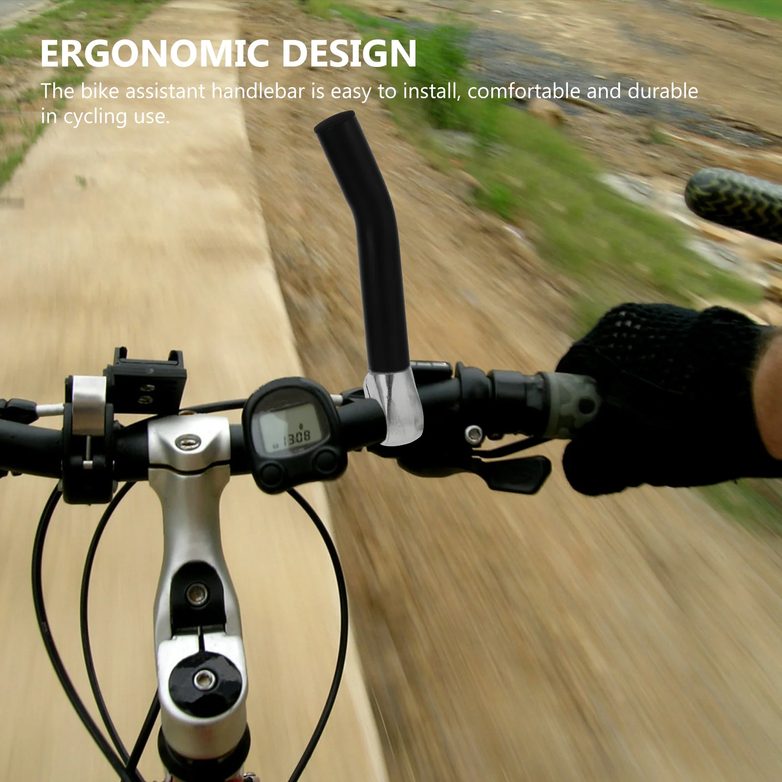 

1Pair Bike Handlebar Aluminum Alloy Assistant Handlebar Red Suitable Folding Road Bike Ergonomic Cycling Rest Bar