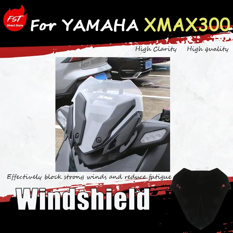 

Ветровое стекло для мотоцикла Yamaha XMAX300, малое, гоночное, с накладкой-«рогом», аксессуар для улучшения впечатлений от езды