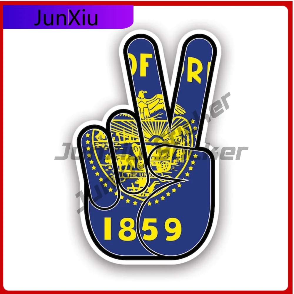 

Oregon State Shaped Fade Resistant Weather Resistant Cool For Laptop Helmet Truck Removable Self Adhesive Decor Classic Funny