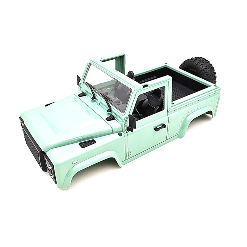 D90 Car Body Shell with Tire for 1/12 MN D90 D91 D99 MN45 MN90 MN99S RC Car Parts Accessories,Green