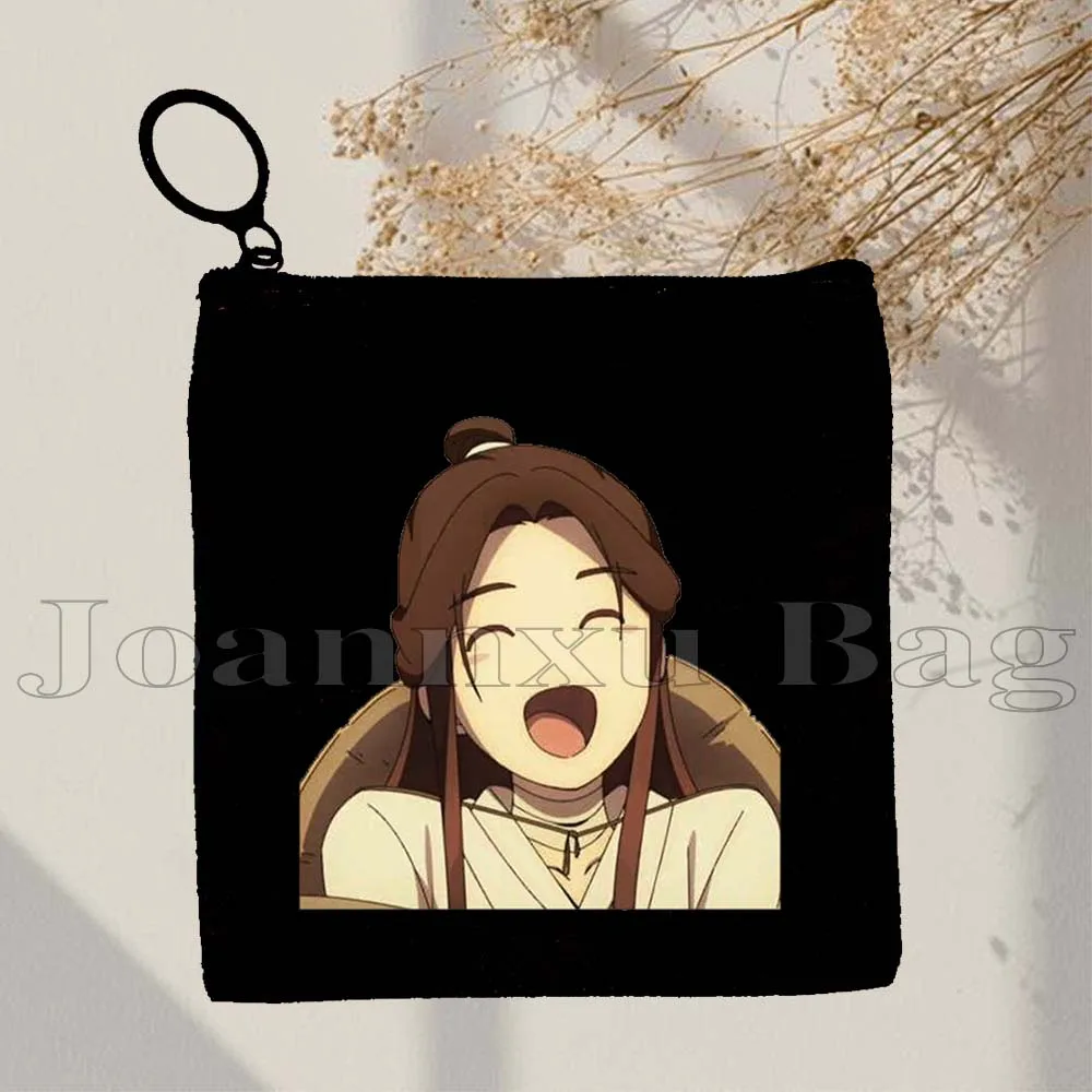 Gráfico Chibi TGCF Tian Guan Ci Fu regalos de seguidor bendición Xie Lian citas Hua Cheng San Lang monedero de lona estuche para llaves bolsa de tarjetas