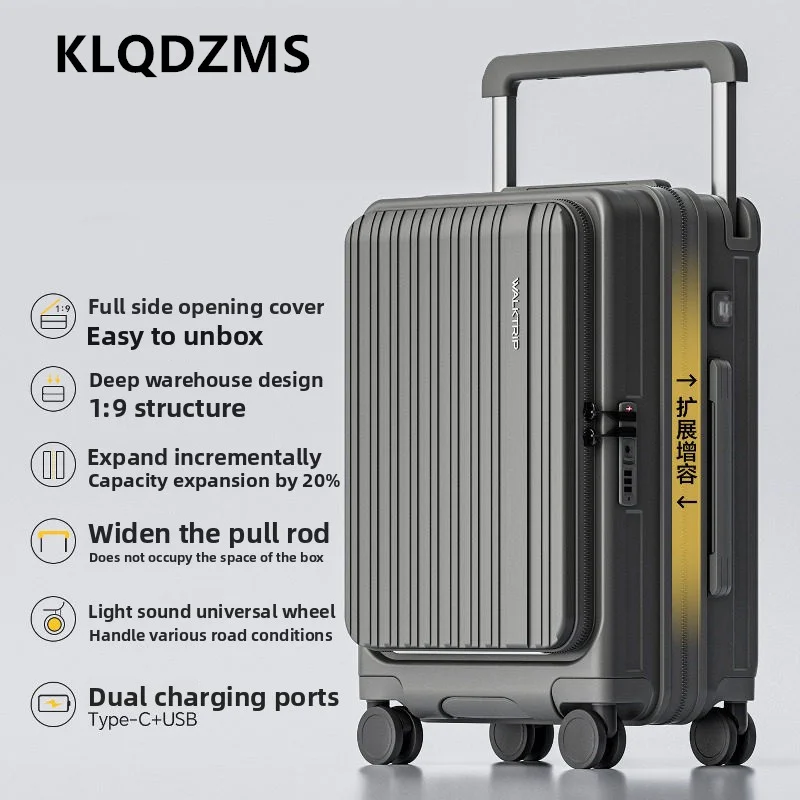 

KLQDZMS Новый чемодан из ABS+PC пластика, большой вместимости, на колесиках, 20, 24, 26, 28, 30 дюймов, женская дорожная сумка-чемодан на колесиках