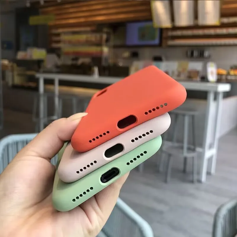 Etui z płynnego silikonu lub etui na telefon 15 14 13 12, antypoślizgowe i odporne na upadki, lub etui na telefon 8 7 Plus SE, odporne na wstrząsy. — zdjęcie produktu 4