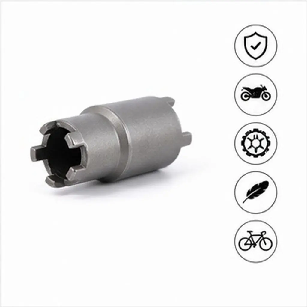 Motorcycle Clutch Nut Removal Tool Double-End Four Peg Solid Steel Durable Repair and Disassembly Tool Nut Remover
