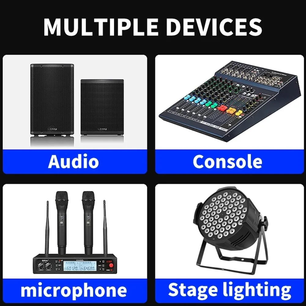1M 2M Audio DJ Light Combo Cable PowerCON And DMX Combination Line 3x2.5mm² AC Power Wire 3Pin XLR DMX Connector For Stage Sound
