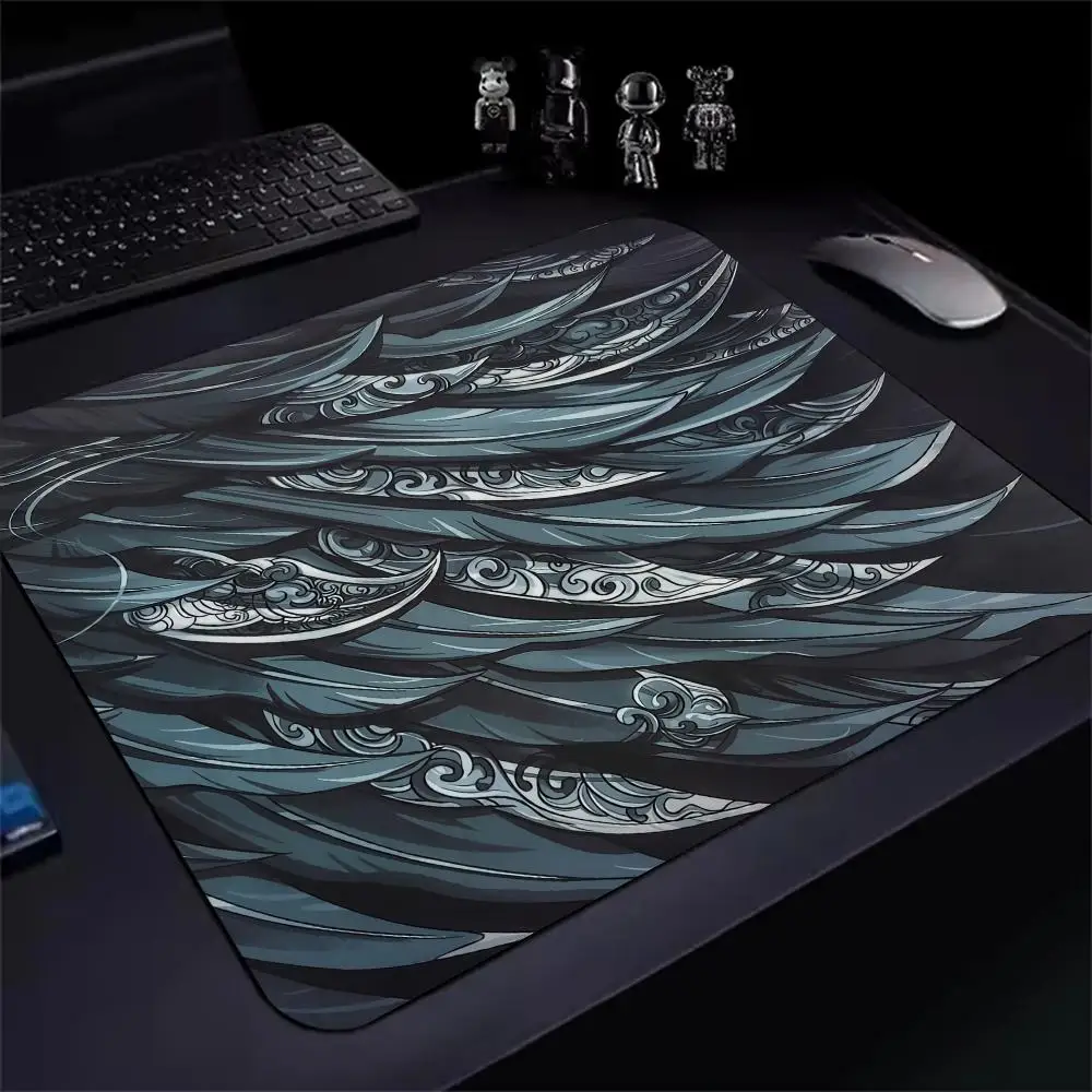 

Esptiger Broken Feather Gaming Mouse Mat Gamer Mousepad Keyboard Pad Deskmat Accessories Mause Laptops Pads 450x400mm