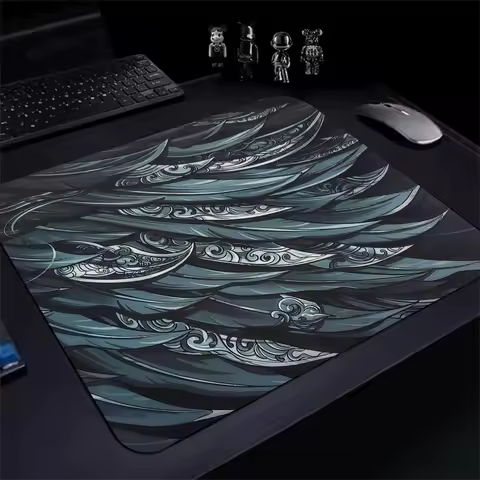 Esptiger Broken Feather Gaming Mouse Mat Gamer Mousepad Keyboard Pad Deskmat Accessories Mause Laptops Pads 450x400mm