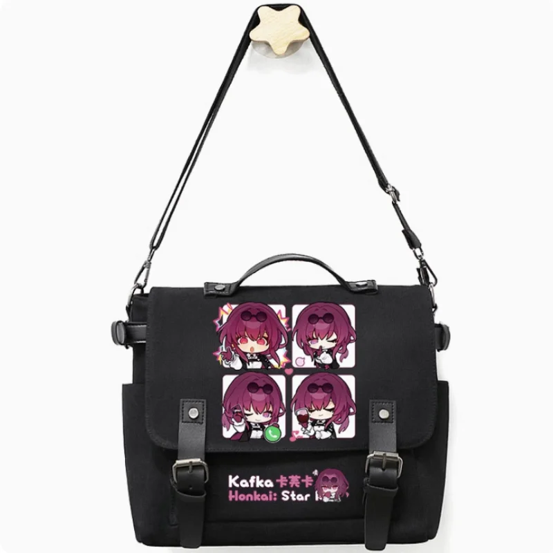 Bolso de Anime Honkai: Star Rail Kafka, decoración de cinturón, bolso escolar, moda de ocio, adolescentes, bolso de mensajero para estudiantes