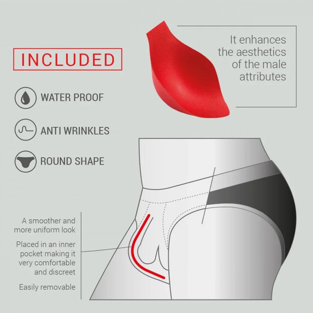 남자 섹시한 팬티 벌지 패드 수영복 스폰지 컵 수영 팬티 수영복 향상 Peni S 파우치 벌지 남성 속옷