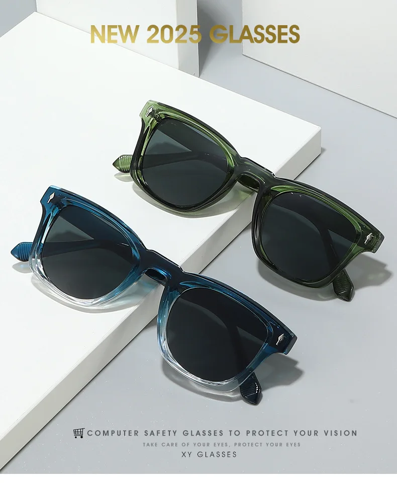 2025 Neue Quadratische Sonnenbrille für Herren, Modisches Schlichtes Design, UV400-Schutz, Geeignet für Verschiedene Szenarien – Detail 1