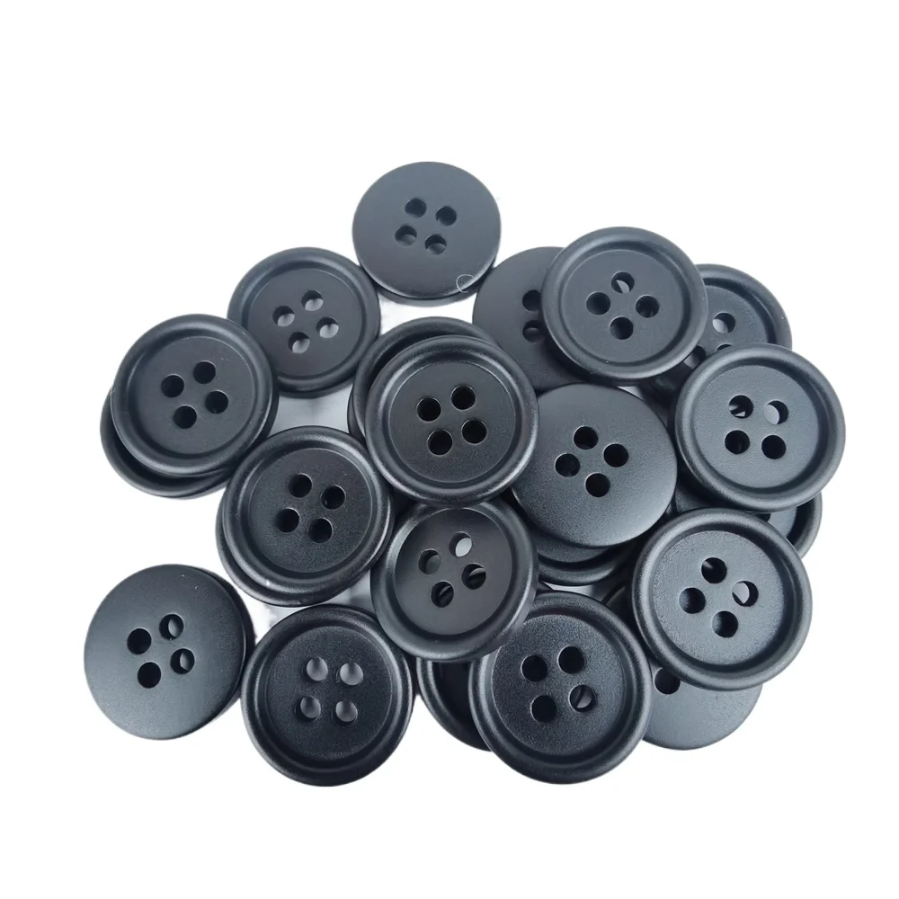 30pcs 15mm 4 Hole  Solid Color Resin Sewing Buttons For Men Clothes Shirt DIY Bottons Apparrel Scrapbooking Accessories