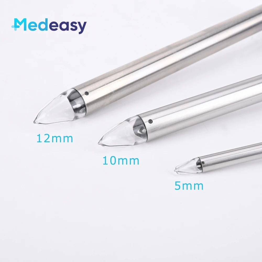 Trocar óptico desechable laparoscópico médico, trocar óptico de laparoscopia 5/10/12 mm