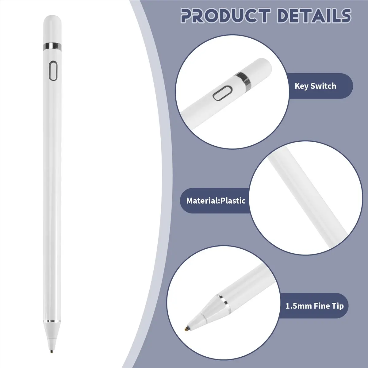 

for iPad Pro 11 12.9 10.5 9.7 2018 2017 Active Stylus Press Pen Smart Pencil for Mini 5 4 Air 1 2 3 Tablet