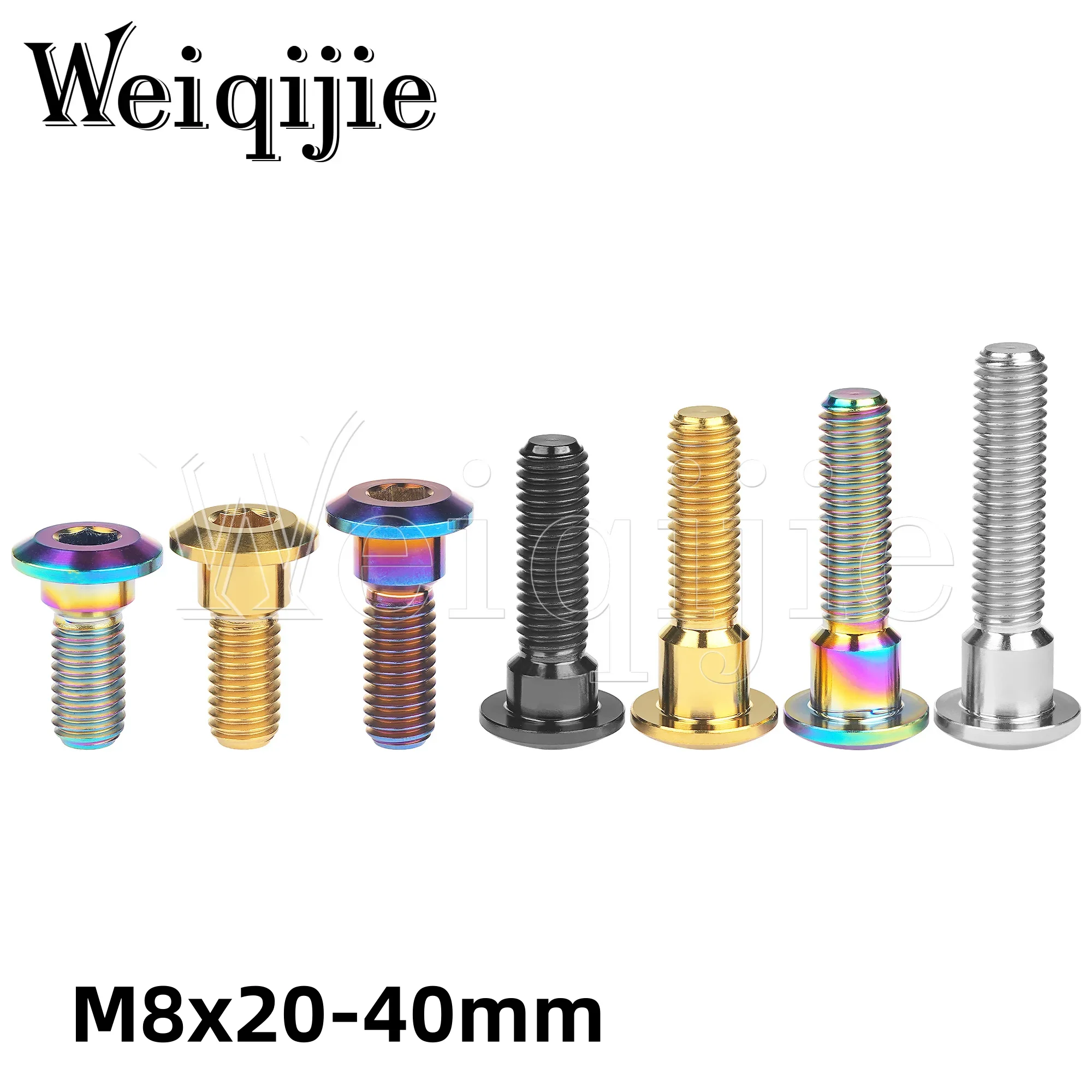 

Weiqijie Titanium Bolt M8x20 22 25 30 33 35 40mm Motor Rear Brake Rotor Screw for YAMAHA Suzuki Motorcycle Accessory