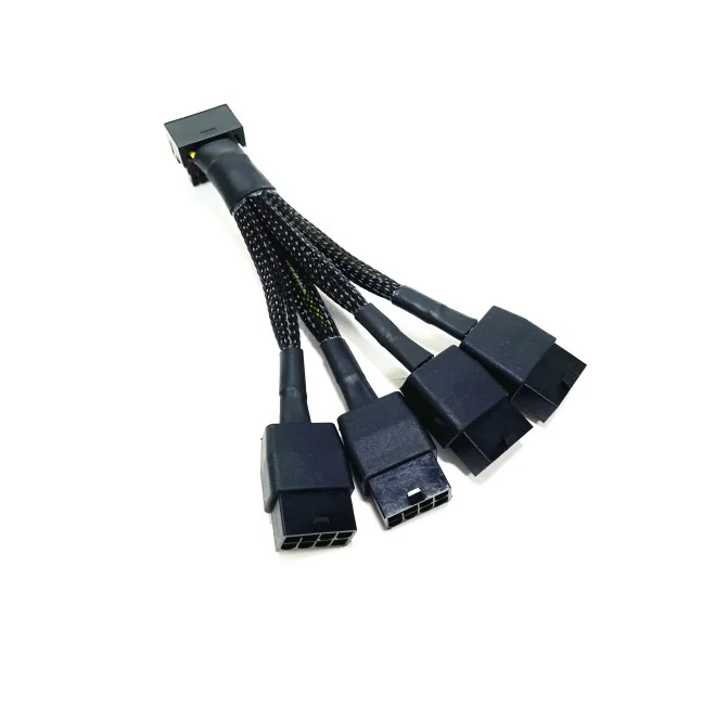 High Quality 90degree elbow 4x8pin to 16Pin(12+4) Video Card Power Adapter Cable for PCI-e 5.0 12VHPWR GPU RTX4090 RTX4080 3090T