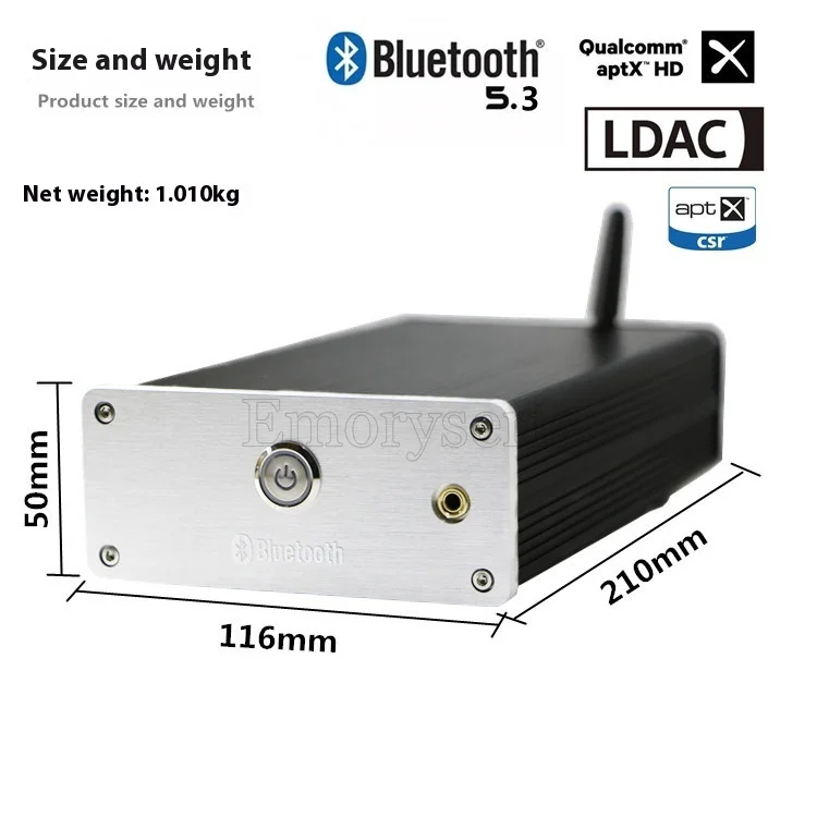 

Bluetooth Receiver 5.3 HiFi Dual 1794 Lossless QCC5171 Bluetooth Decoder DAC LDAC