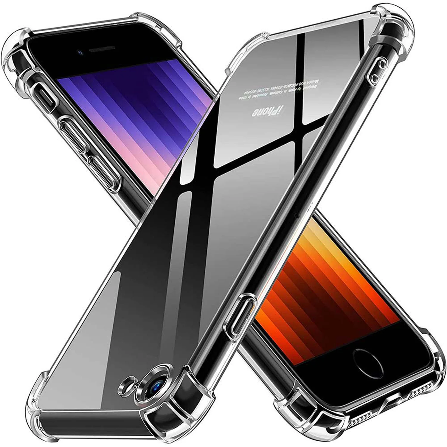Противоударный мягкий прозрачный силиконовый чехол для iPhone SE 2022, iPhone SE 2020, SE 2016, iPhone SE3, SE2, SE1, тонкая прозрачная задняя крышка
