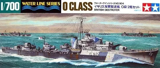 Tamiya 31904 Kit modello in scala 1/700 Destroyer di classe O della Marina reale britannica della Seconda Guerra Mondiale