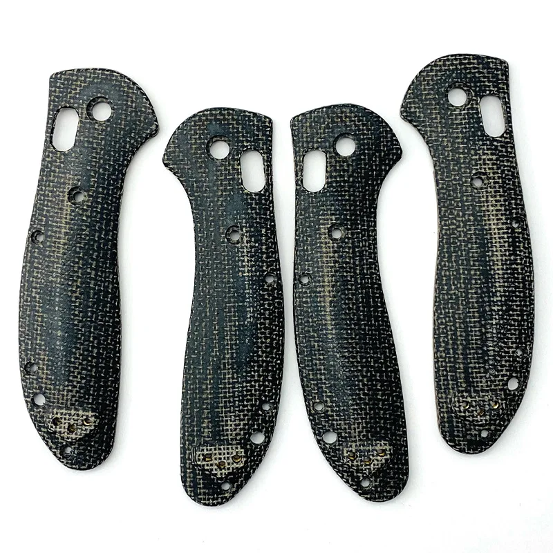 Imagem -02 - Micarta Material Folding Knife Scales Handle Patches com Eixos para Benchmade Griptilian 551 550 Facas Faça Você Mesmo Make Acessórios