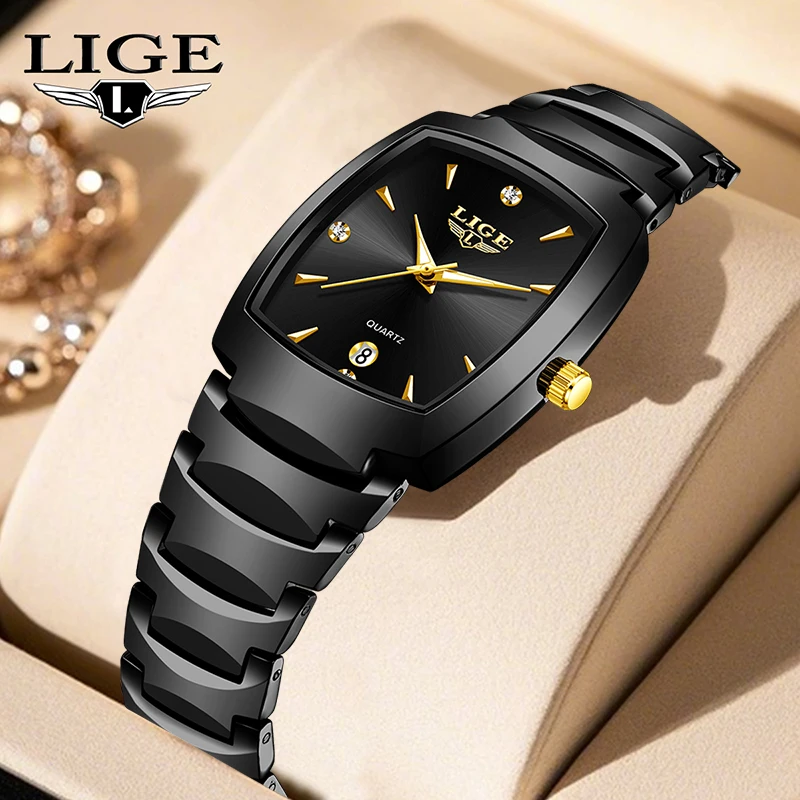 

Новые модные роскошные кварцевые женские часы LIGE, элегантные повседневные светящиеся водонепроницаемые женские часы с автоматической датой для женщин, часы