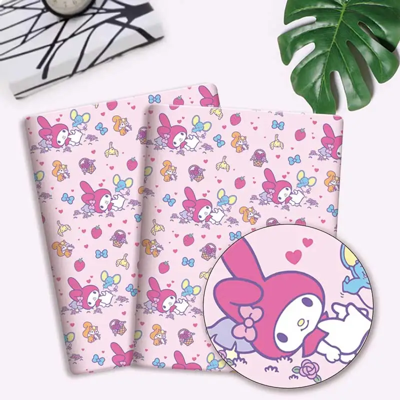 Tkanina Sanrio 140x50CM Kreskówka tkanina bawełniana Patchwork Tkanina Kid Home Tekstylia do szycia Sukienka dla lalek Zasłona Tkanina bawełniana