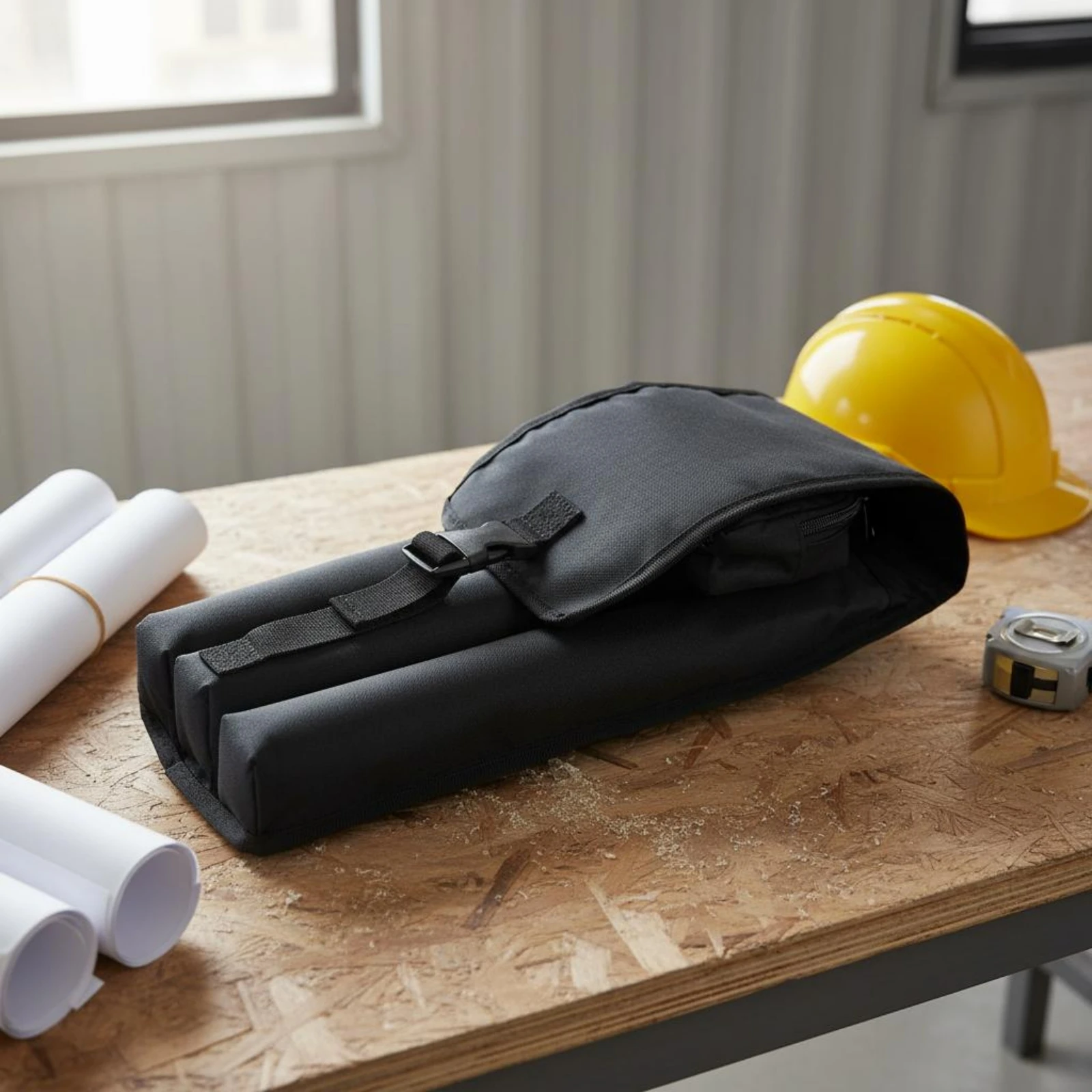 Survey Pole Bag 600D Oxford Cloth Pole Storage Bag Carry Case Rectangular Tool Carrier Black for Field Work
