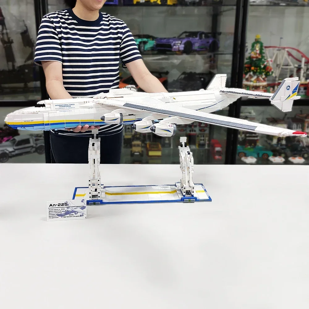

AN-225 большой транспортный самолет, модель строительного блока, 5350 шт., большой размер, набор для сборки самолета, детская игрушка, идеальный подарок