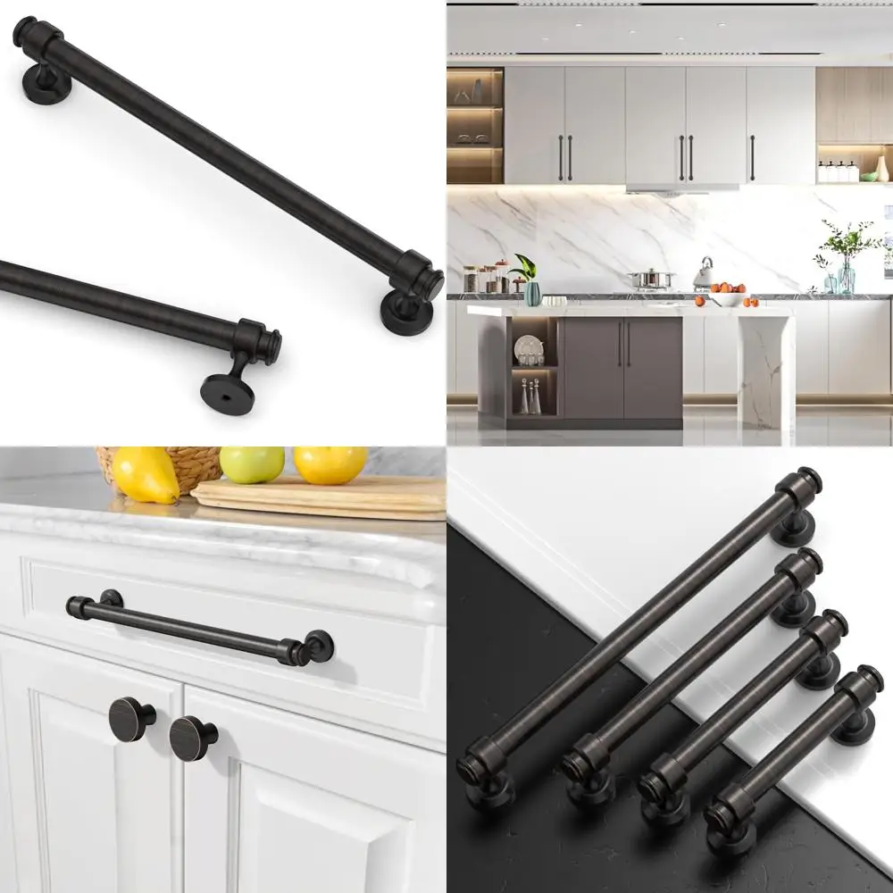 

10 Inch Oil Rubbed Bronze Kitchen Cabinet Handles, Pulls for Cupboard Doors, Hardware Set