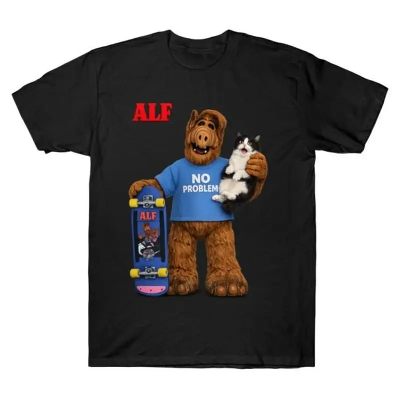 ALF Gordon Shumway Graphic T‑Shirt Unisex 80s Retro Sci‑Fi Comedy Sitcom Melmac Alien Life Form Print Tee Short Sleeve Tops