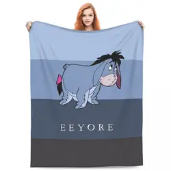 Super Warm Blanket Airplane Travel Eeyore Pattern Throw Blanket Flannel Bedspread For Couch Bed Comfortable Sofa Bed Cover