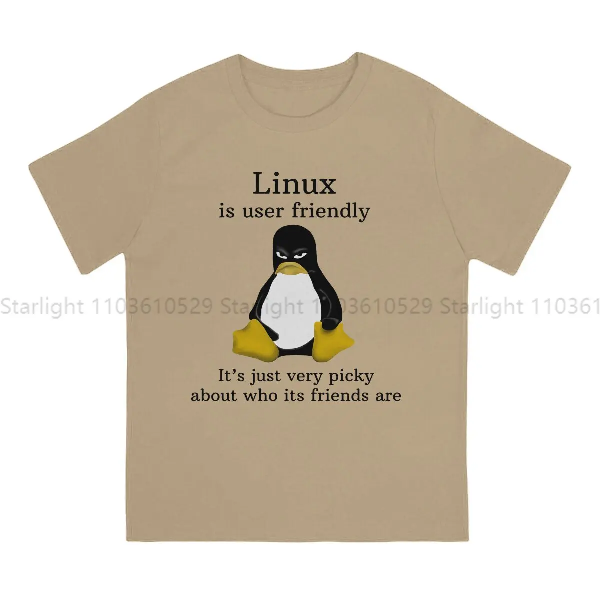 Linux Operating System Newest TShirt for Men User Friendly Just Picky Round Neck T Shirt Hip Hop Gift OutdoorWear