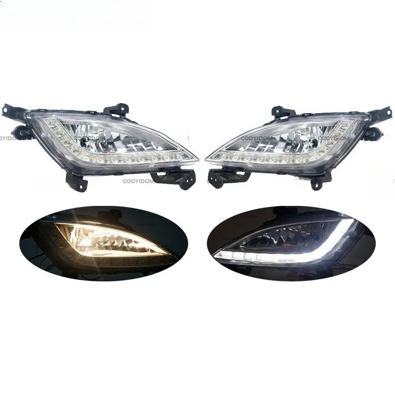 

X-T Car Front Bumper Fog Light Fog Lamp Foglamps For Hyundai Elantra GT I30 2012-2016 92201A5100 86563A5030
