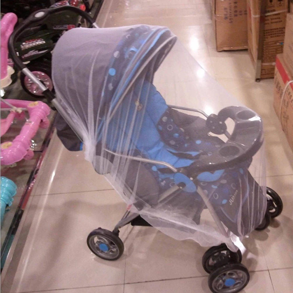 

Baby Stroller Mosquito Net Full Cover White Encryption Anti-mosquito Travel Folding Soft Premium Material Breathing Protection