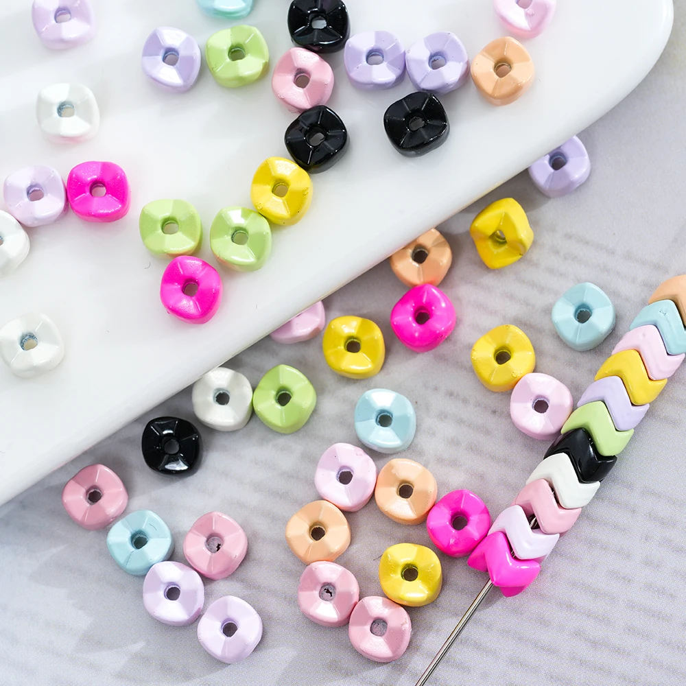 20pcs Alloyed Solid Colors Waves Round Shape Spacer Beads Ornament for DIY Phone Chain Necklace Bracelet Accessories