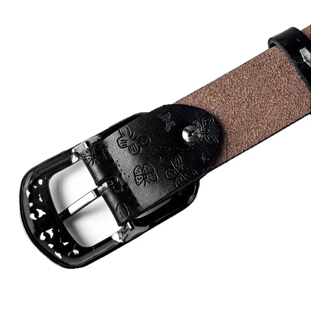 موضة سبيكة دبوس مشبك منحوتة حزام خصر شيك Y2K بولي حزام حزام جلد خمر Harajuku أحزمة الجينز للنساء #4