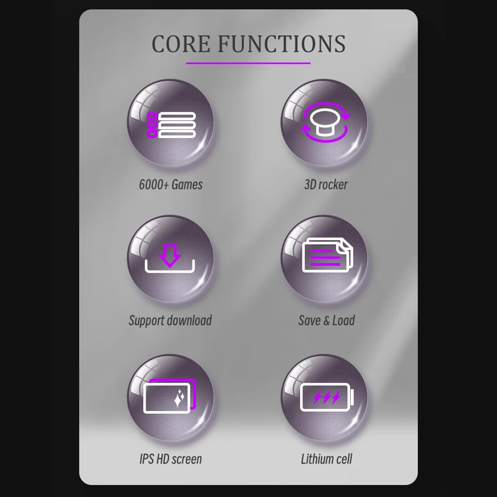 3 بوصة ريترو لعبة وحدة التحكم قبضة مريحة صغيرة وحدة تحكم بجهاز لعب محمول نوع C شحن HD IPS شاشة هدية عيد ميلاد للأطفال #2