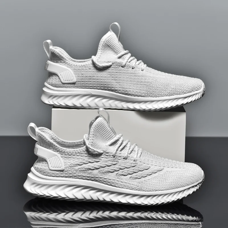 

Sizes 36-48 High Quality Men's Shoes New Mesh Breathable Sneakers for Men Off White Shoes Casual Sports Shoes Zapatos De Hombre