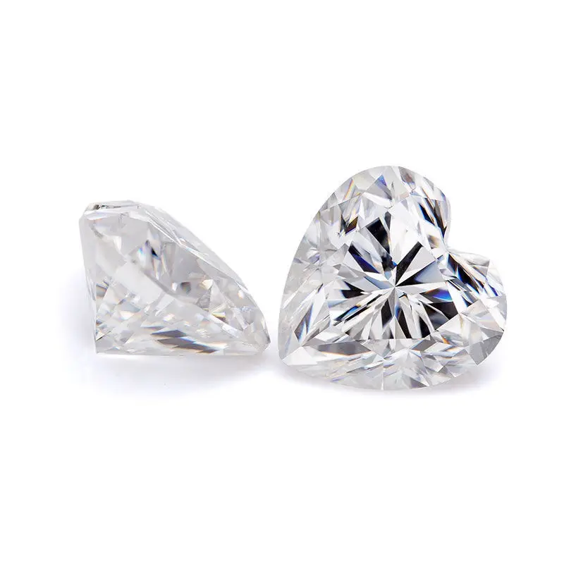 1.0ct Heart Cut Moissanite Stones Pass Diamond Tester Pen GRA Certificates D VVS1 Cheapest Factory Price Moissanite