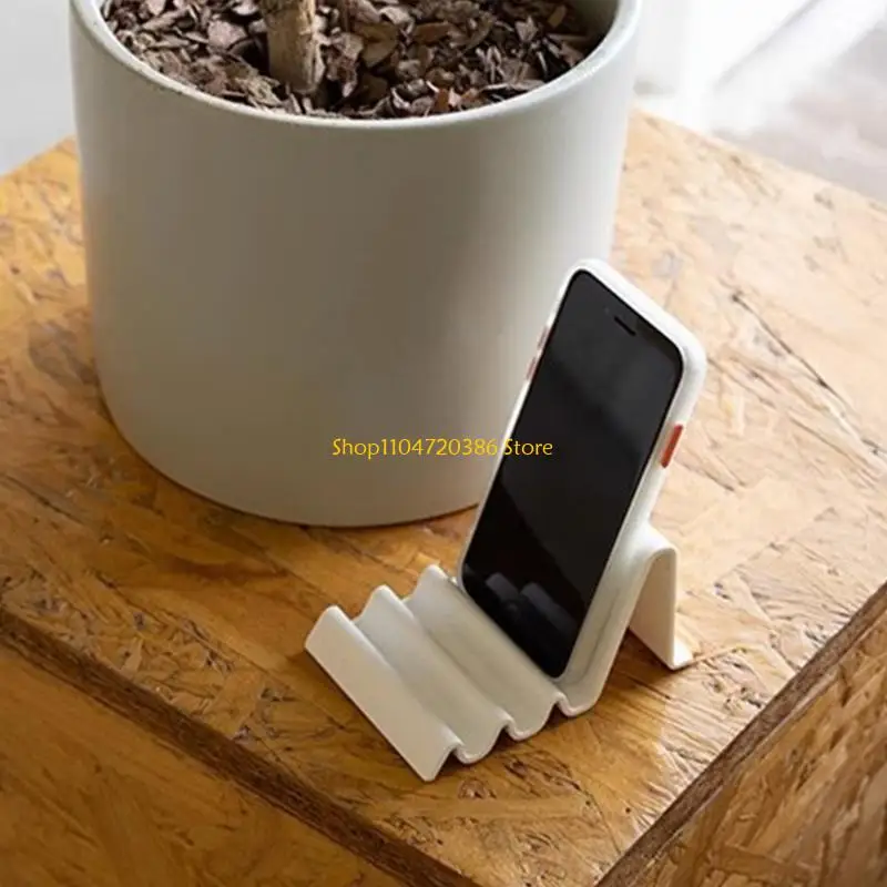 K0EA Tablet Smartphone Stand 360 Degree Rotating Base Nonslip Waving Pattern Space Saving Ergonomic Viewing Reading Position