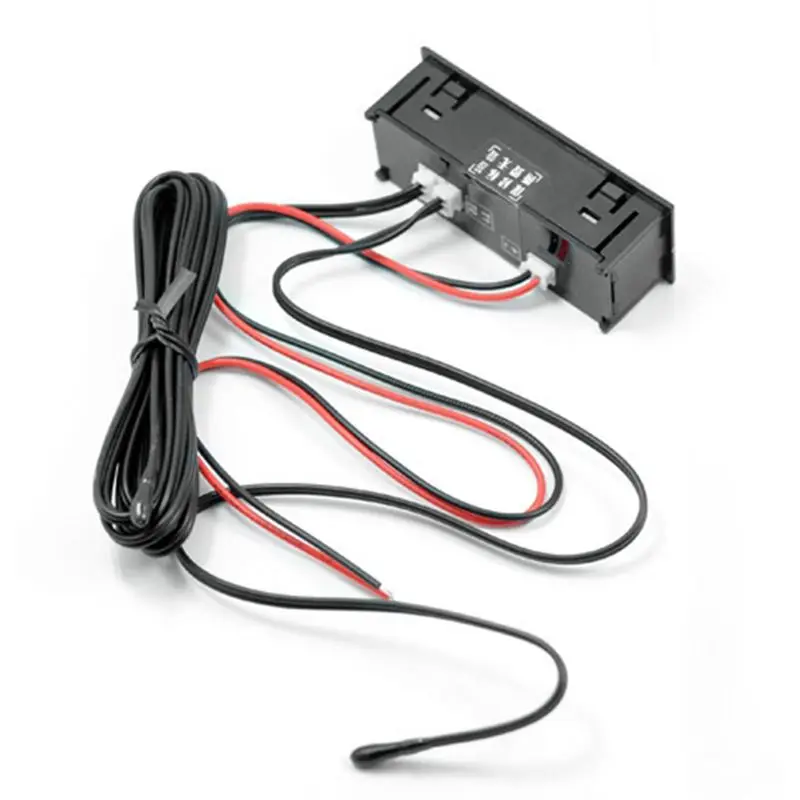 Car Clock Universal Automotive Digital Clock Date 3 In 1 LCD Display Electronic Temperature Noctilucent Trim Red Replacement-A67