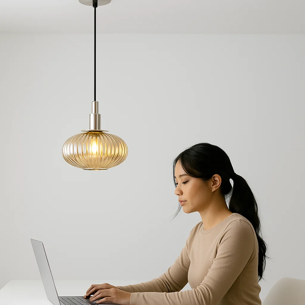 Unique Nordic Artistic Glass Pendant Light for Dining Room, Designer Restaurant and Cafe Bar with Modern Design