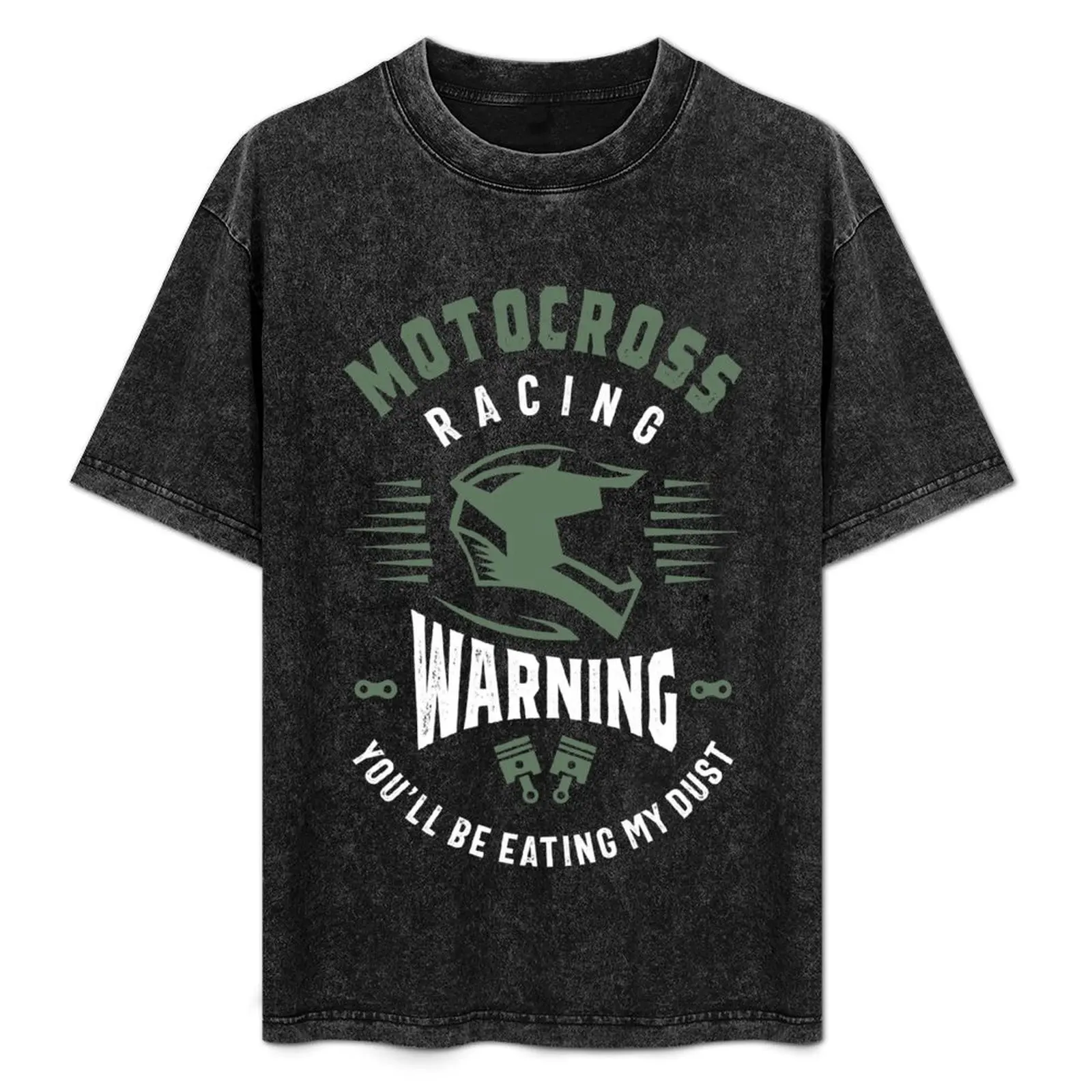 Motocross Racing Art T-Shirt Basic Plain Tee for Spring and Summer